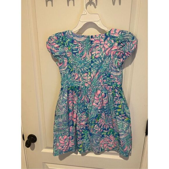 New Lilly Pulitzer Kids Girl's Mini Katrina Dress in multi full bloom - Picture 3 of 6